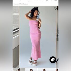 Princess polly oscar midi dress pink size US 0